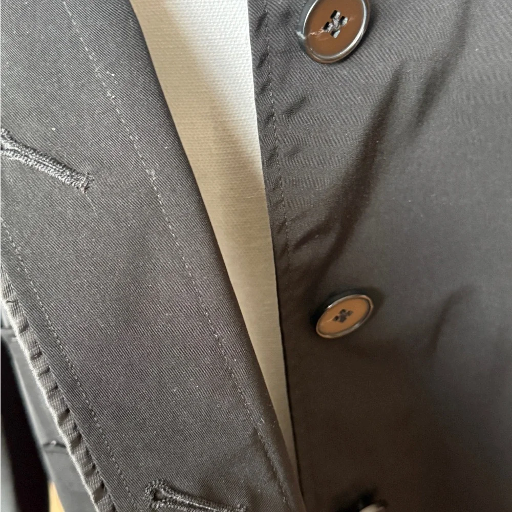 VTG London Fog Women's Black Lightweight Trench Coat - Picture 7 of 13